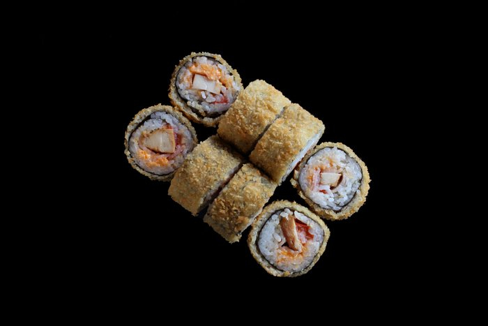 Темпура с беконом.