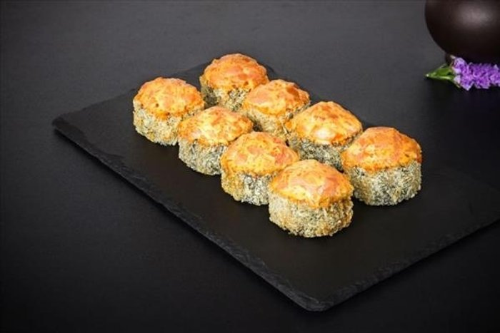 Темпура с копченным лососем.